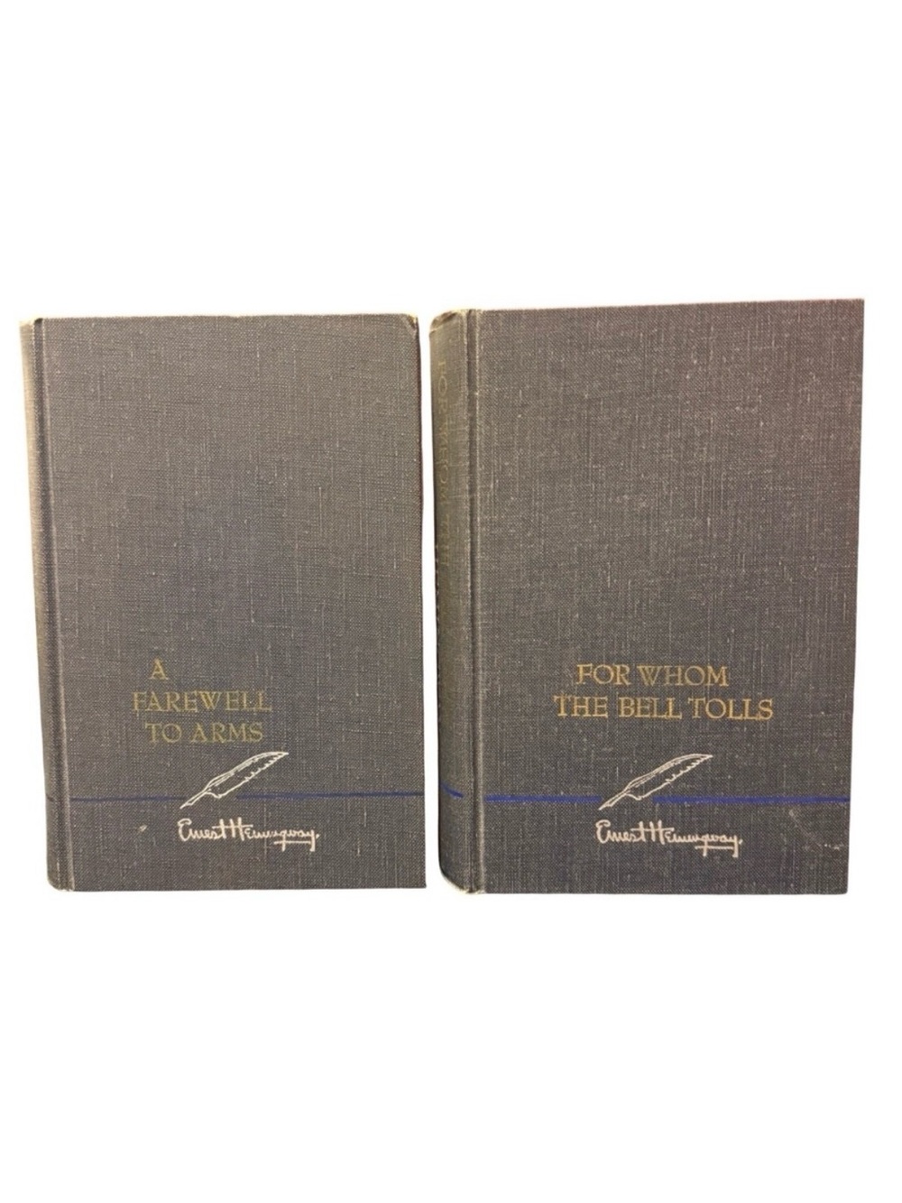 2 Vintage Hemingway Hardcover Books A Farewell to Arms For Whom the Bell Tolls
